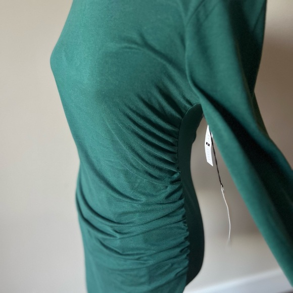NWT - LEITH RUCHED Body Con Dress- Green- size Medium - Picture 6 of 10